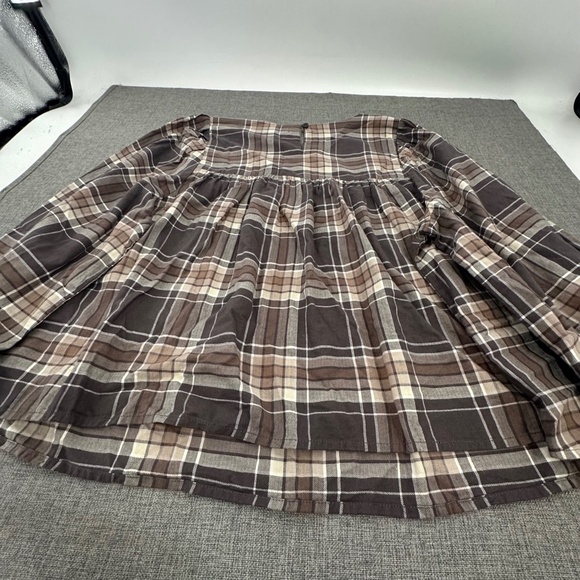 Brand New!  a.n.a a new approach Peplum Blouse XXL Babydoll Style Brown Tan Gray - Picture 10 of 14